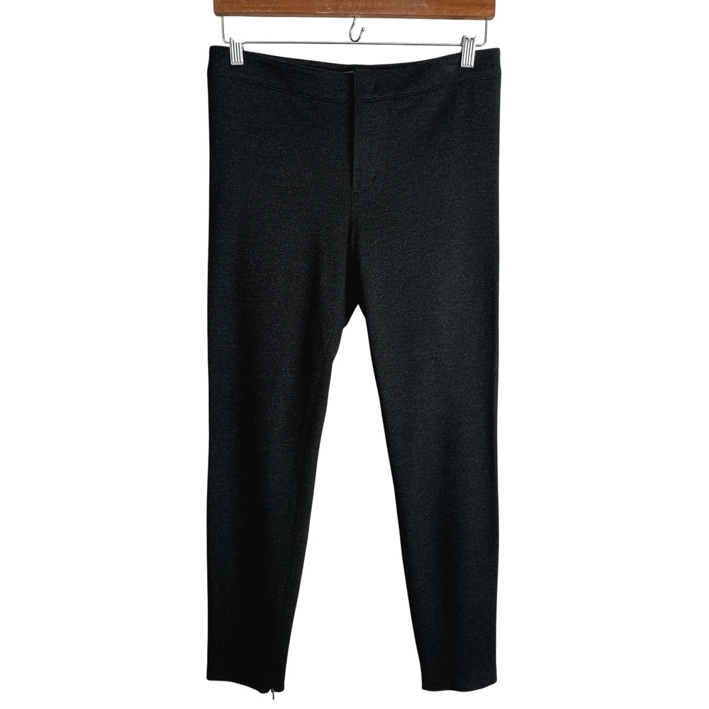Vince Women Tweed Flat front Ankle Pants Women 8 Charcoal 30x29 Mid Rise Stretch